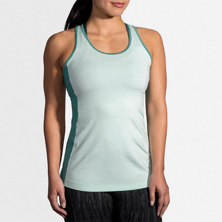 Brooks Pick-Up - Camiseta Sin Mangas Mujer - Verde (LFTO-76509)